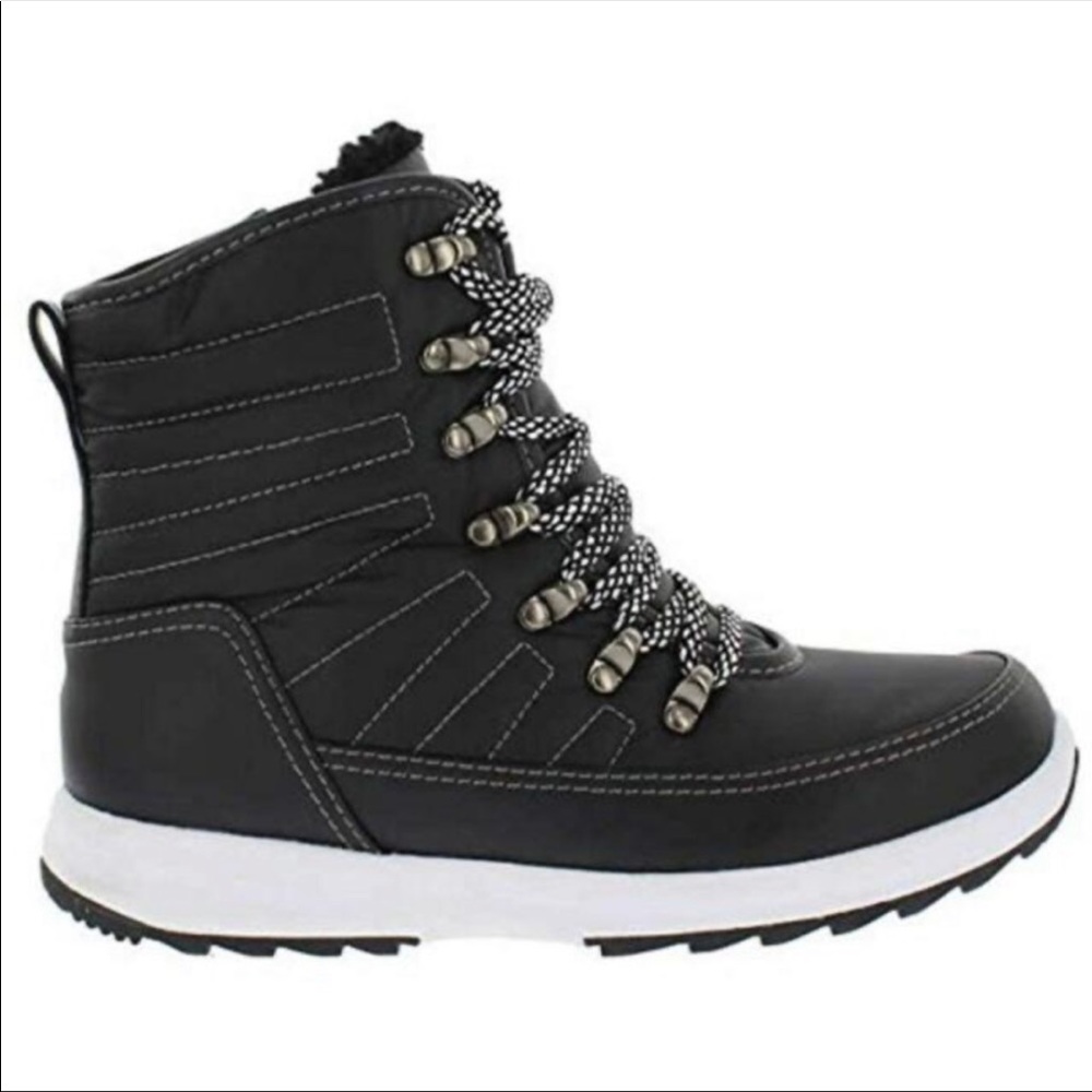 Weatherproof Katie Size 7 Black Fur Lined Water Resistant Boots